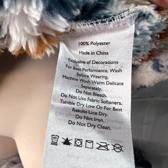 Eddie Bauer Aztec Plush 1/4 Zip Fuzzy Fleece Soft Cozy Pullover Size Small - Picture 8 of 10